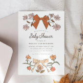 Boog en Bloemen Baby shower Uitnodiging