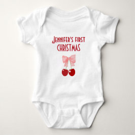 Boog en Kersen, Baby's Eerste Kerstmis Romper