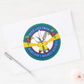 boog- en kerstkoekjes eten ronde sticker (Envelop)