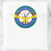 boog- en kerstkoekjes eten ronde sticker (Tas)