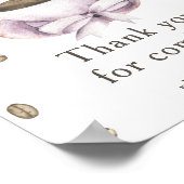 boog en koffie baby shower Bedankt voor uw komst Poster (Hoek)