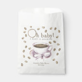 Boog en Koffie brouwen Baby shower Bedankzakje (Voorkant)