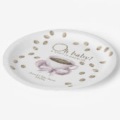 Boog en Koffie brouwen Baby shower Papieren Bordje (Gekanteld)