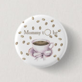 Boog en Koffie brouwen - mama te zijn Ronde Button 3,2 Cm (Voorkant)