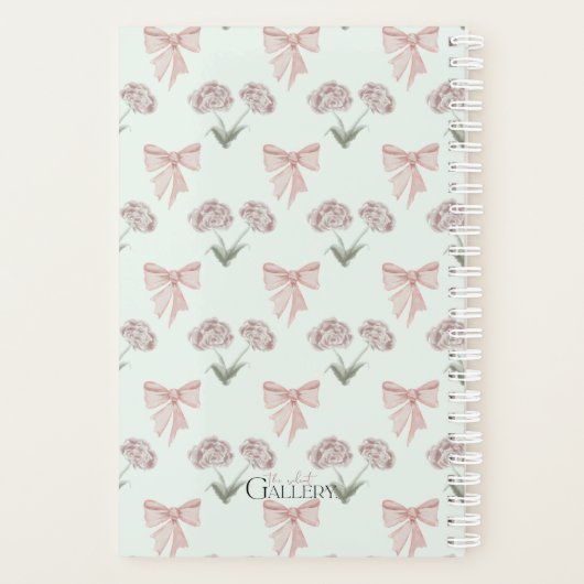 Boog en Roos Coquette Bullet Journal Planner (Achterkant)