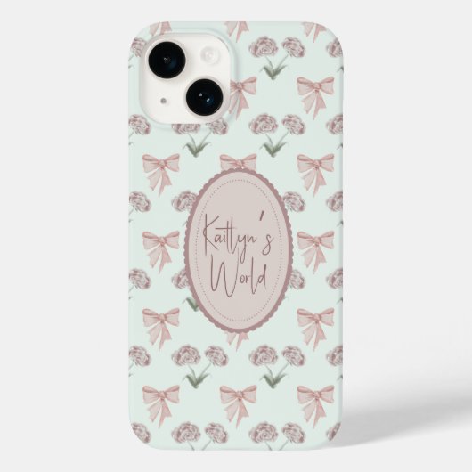 Boog en Roos Coquette Case-Mate iPhone Case (Achterkant)