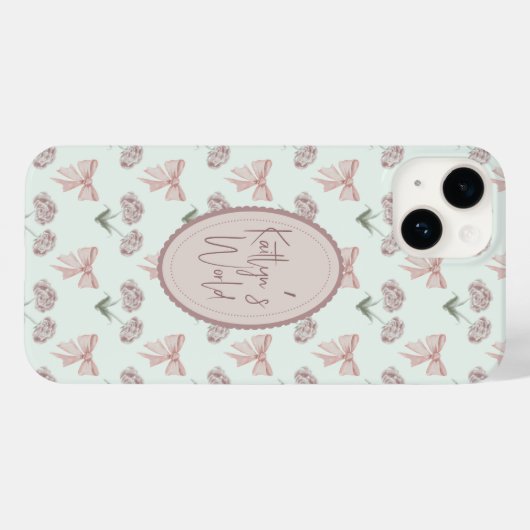 Boog en Roos Coquette Case-Mate iPhone Case (Achterkant (horizontaal))