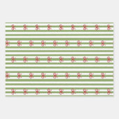 Boog En Strepen Kerst Inpakpapier Vel (Voorkant)