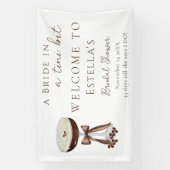 Boog Espresso Martini Bruidsfeest Welkomstbord Spandoek (Verticaal)