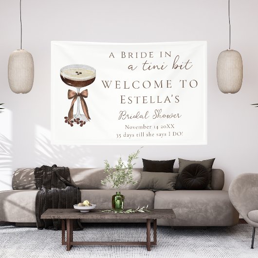Boog Espresso Martini Bruidsfeest Welkomstbord Spandoek