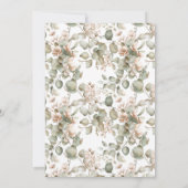  boog eucalyptus bloemig Baby shower Kaart (Achterkant)