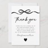 Boog Foto 1e verjaardag Bedankkaart (Voorkant)