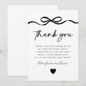 Boog Foto 1e verjaardag Bedankkaart (Voorkant / Achterkant)