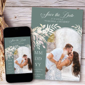 Boog Foto Botanisch gebladerte Sage Groen Save The Date