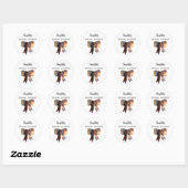 Boog foto Bruidsdouche Ronde Sticker (Vel)