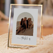 Boog Foto Bruiloft Tafel Nummers Kaart