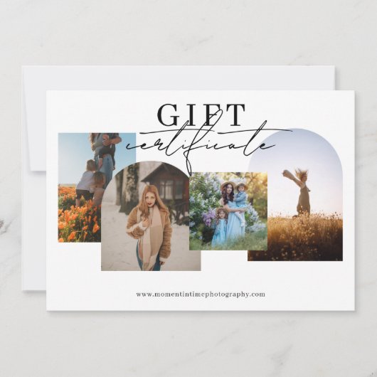Boog Foto Collage Fotografie Cadeaubon (Voorkant)
