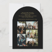 Boog foto goud zwart afstudeerscript afstuderen kaart (Achterkant)