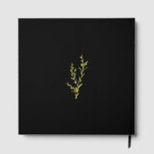 Boog Foto Gouden Folie Typografie Elegant Huwelijk Gastenboek (Achterkant)