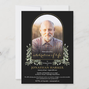 Boog Foto Groene Begroeting van het Leven Funeral Kaart