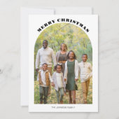 Boog foto Kerst platte kerstkaart (Voorkant)