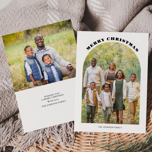 Boog foto Kerst platte kerstkaart