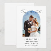 Boog Foto Strand Bruiloft Bewaar De Datum Save The Date (Voorkant / Achterkant)