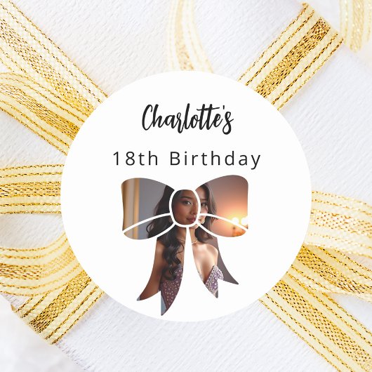 Boog foto Verjaardag Ronde Sticker