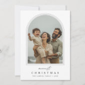 Boog Fotoscript Merriest Christmas Fun Groetjes Feestdagenkaart (Voorkant)