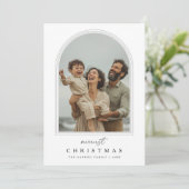 Boog Fotoscript Merriest Christmas Fun Groetjes Feestdagenkaart (Staand voorkant)