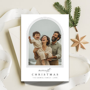 Boog Fotoscript Merriest Christmas Fun Groetjes Feestdagenkaart