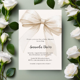 Boog genderneutraal beige Baby shower Kaart