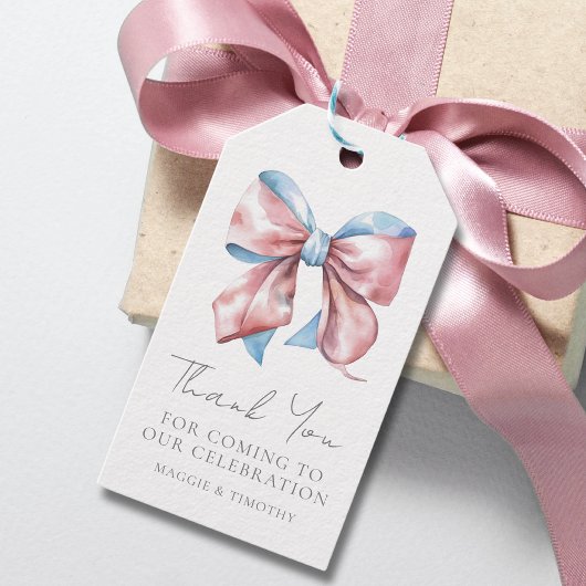 Boog Geslacht Onthulling Bedankt Cadeaulabel