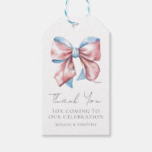 Boog Geslacht Reveal Bedankt Cadeaulabel (Voorkant)