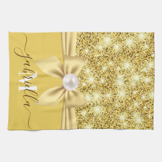 Boog Glitter en Parel Theedoek (Horizontaal)