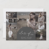 Boog | Grijze Klasse van 2024 Multi Photo Afstuder Aankondiging (Voorkant)