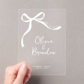 Boog grillige hand getekend gepersonaliseerd acryl uitnodigingen (Insitu (Draagbaar))