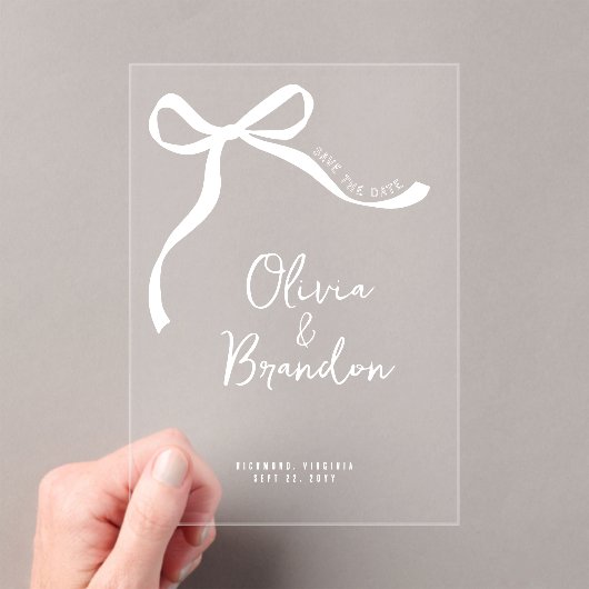 Boog grillige hand getekend gepersonaliseerd acryl uitnodigingen (Insitu (Draagbaar))