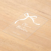 Boog grillige hand getekend gepersonaliseerd acryl uitnodigingen (Laagn)