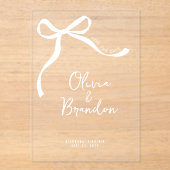 Boog grillige hand getekend gepersonaliseerd acryl uitnodigingen (Voorkant)