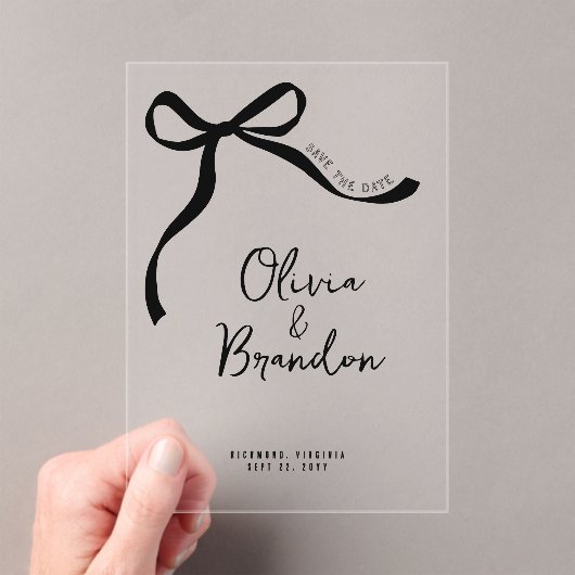 Boog grillige hand getekend gepersonaliseerd acryl uitnodigingen (Insitu (Draagbaar))