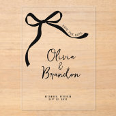 Boog grillige hand getekend gepersonaliseerd acryl uitnodigingen (Voorkant)