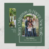 Boog Groet Bewerkbare kleur Vakantie Kaart (Voorkant / Achterkant)