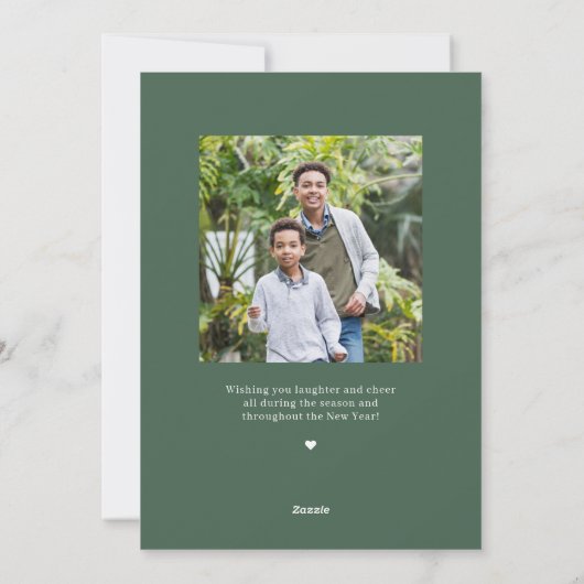 Boog Groet Bewerkbare kleur Vakantie Kaart (Achterkant)