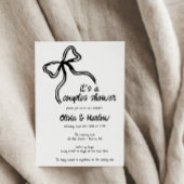 Boog hand geïllustreerd Koppel douche uitnodiging