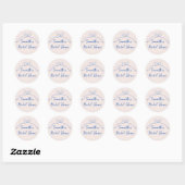 Boog Hand Getekend Iets Blauws Bruidsdouche Ronde Sticker (Vel)
