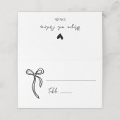 Boog Hand getrokken Bruiloft bloemen Plaats kaart Plaatskaartje (Buitenkant ongevouwen)