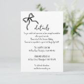 Boog hand getrokken bruiloft details kaart (Staand voorkant)