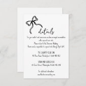 Boog hand getrokken bruiloft details kaart (Voorkant / Achterkant)