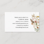 Boog hand getrokken Bruiloft Website invoegen QR C Informatiekaartje (Achterkant)